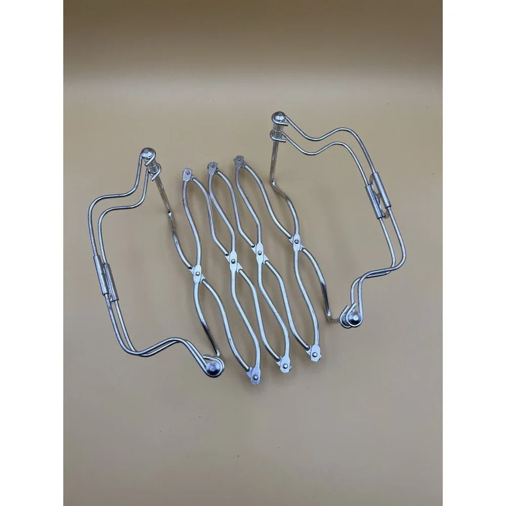 MCM Vintage Metal Expandable Trivet Casserole Dish Holder Italy-Expands to 17